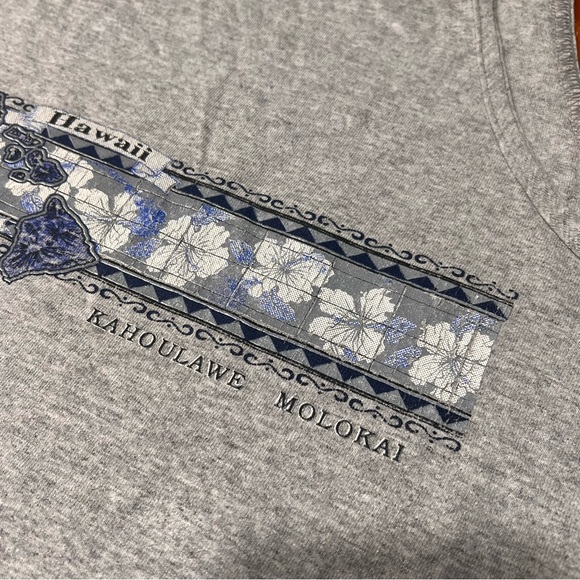 Vintage AAA Hawaiian Islands Graphic Muscle Tank gray blue size XL preshrunk - Picture 9 of 15